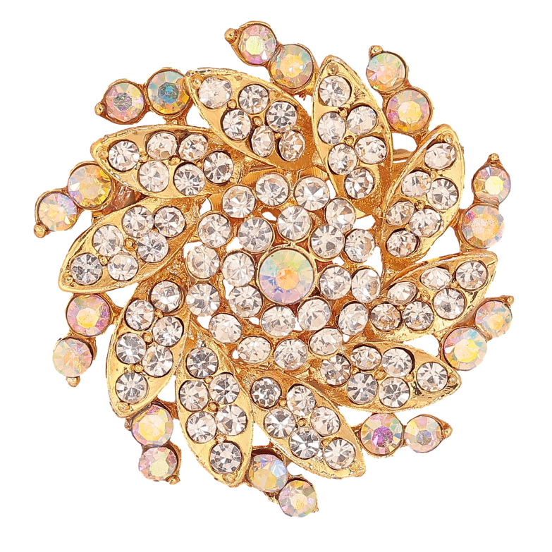 Брошка "Квітка з стразами" фото №1