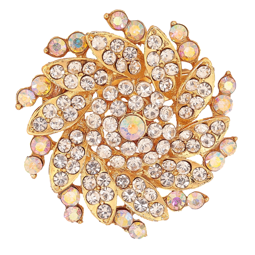 Брошка "Квітка з стразами" фото №1