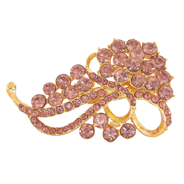 Брошь "Узор с бордовыми стразами" фото №12 Брошь "Узор с бордовыми стразами" фото №12