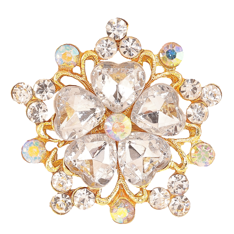 Брошь "Цветок с стразами" фото №1 Брошь "Цветок с стразами" фото №1