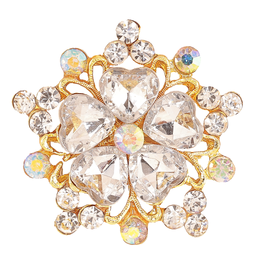 Брошь "Цветок с стразами" фото №1 Брошь "Цветок с стразами" фото №1