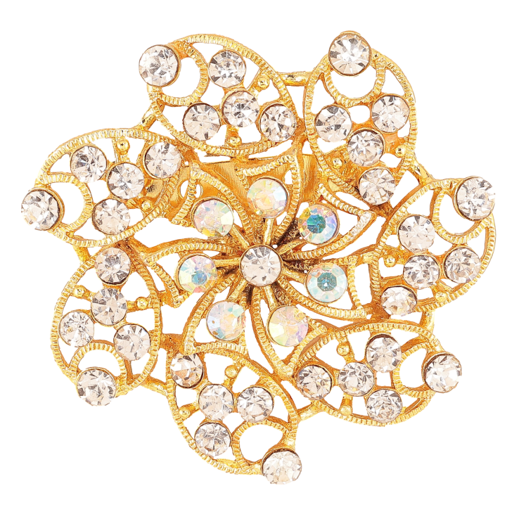 Брошка "Квітка з стразами" фото №20