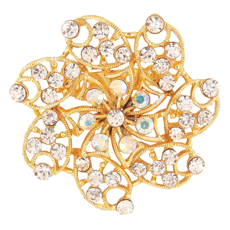 Брошка "Квітка з стразами" фото №1