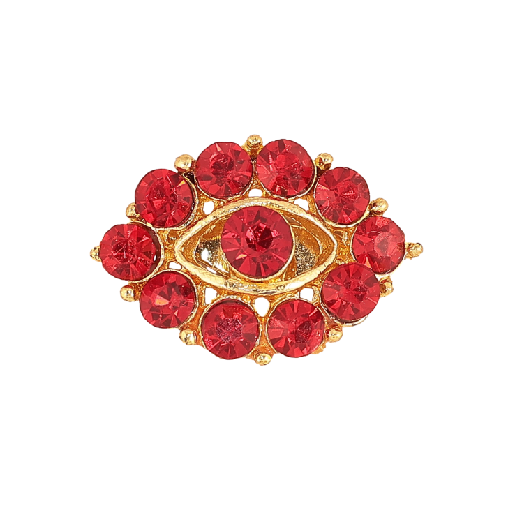 Брошь "Узор с красными стразами" фото №21