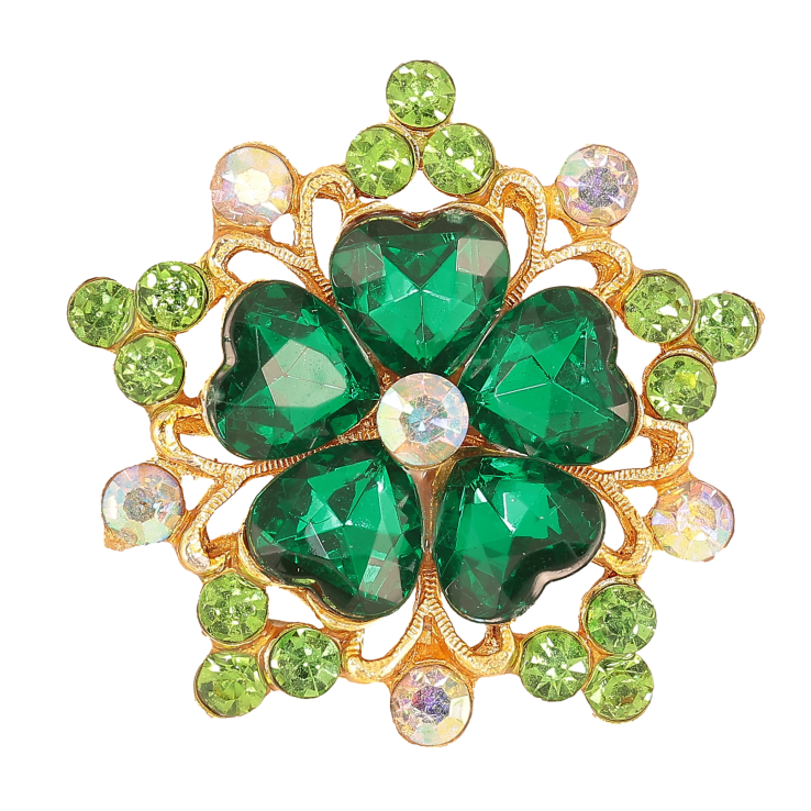 Брошь "Цветок с зелеными стразами" фото №21 Брошь "Цветок с зелеными стразами" фото №21