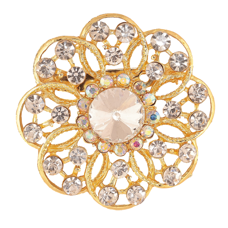 Брошь "Цветок со стразами" фото №1 Брошь "Цветок со стразами" фото №1