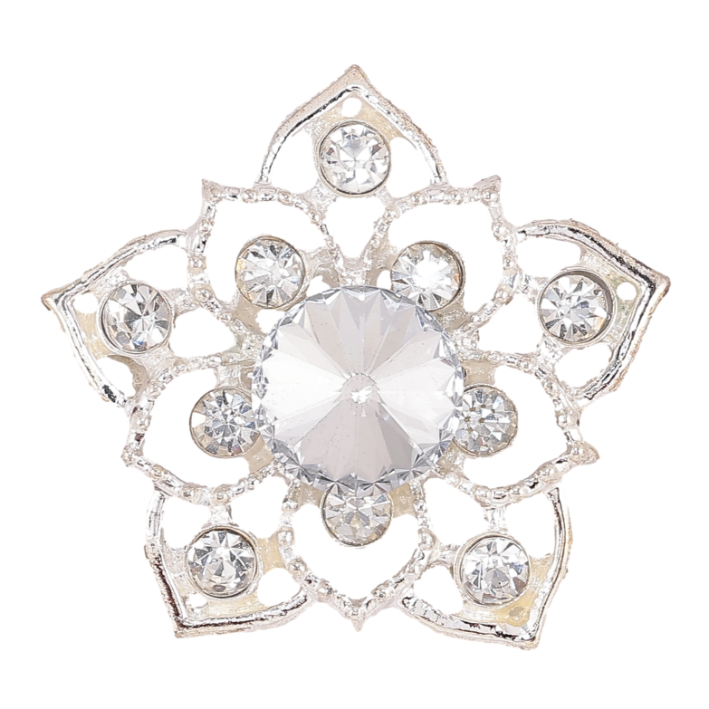 Брошь "Цветок со стразами" фото №1 Брошь "Цветок со стразами" фото №1