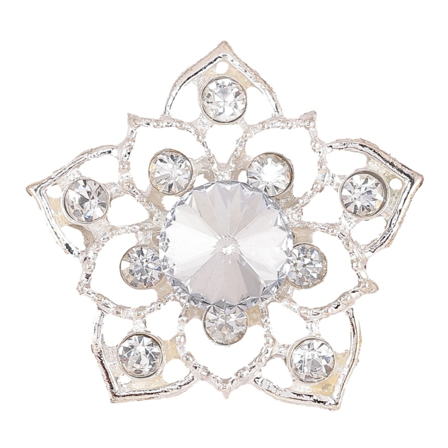 Брошь "Цветок со стразами" фото №1 Брошь "Цветок со стразами" фото №1