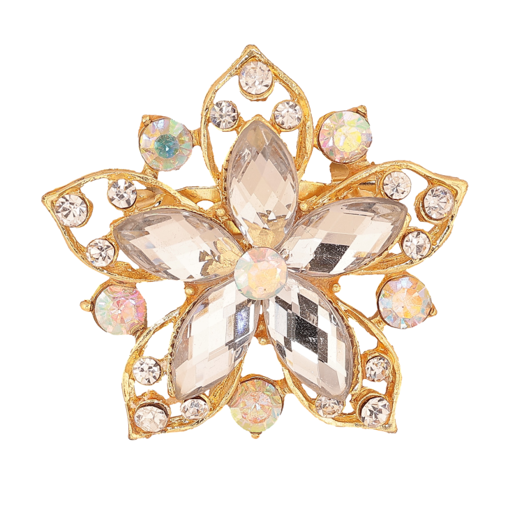 Брошь "Цветок со стразами" фото №16