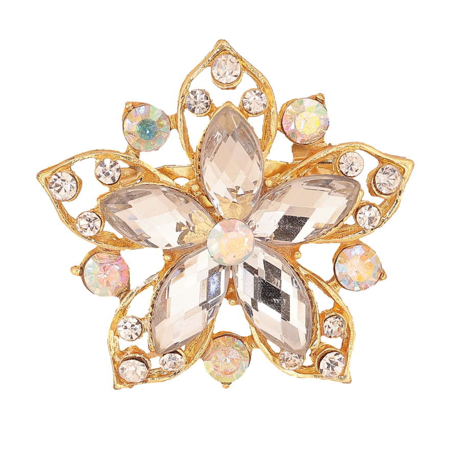Брошка "Квітка зі стразами" фото №1