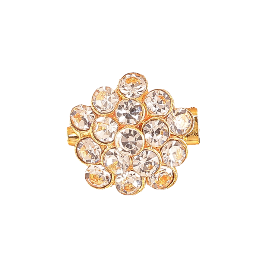 Брошь "Цветочек со стразами" фото №1