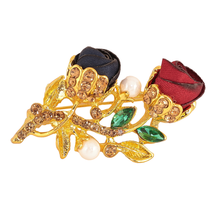 Брошь "Синий и красный цветочки" фото №25 Брошь "Синий и красный цветочки" фото №25