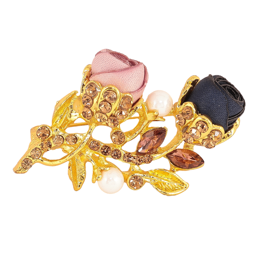 Брошь "Розовый и синий цветочки" фото №1 Брошь "Розовый и синий цветочки" фото №1