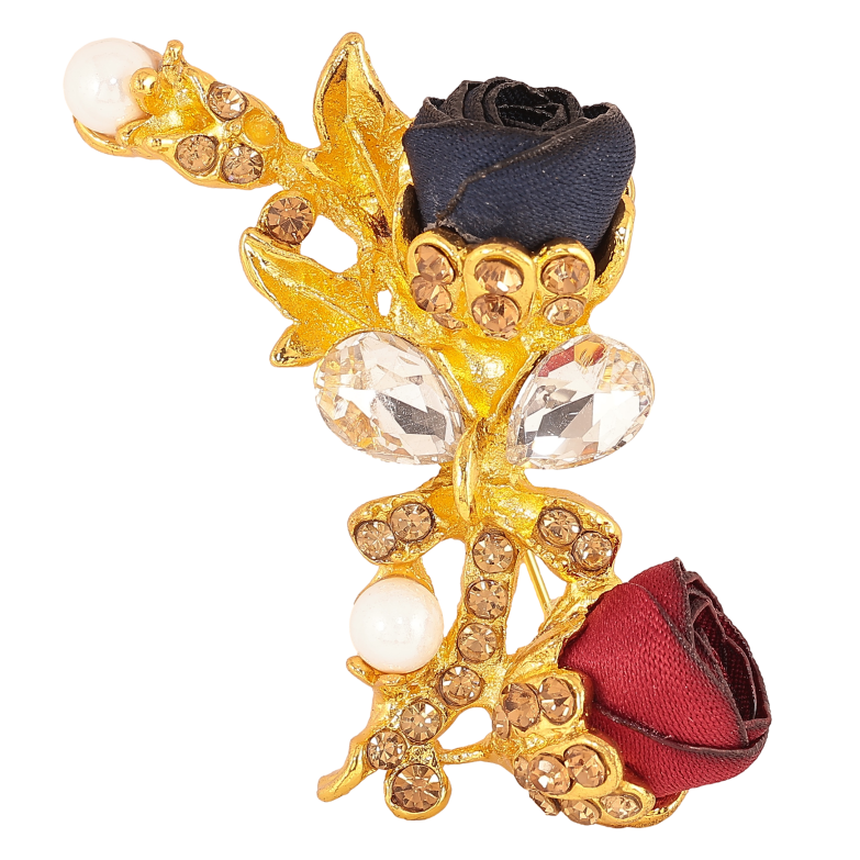 Брошь "Красный и черный цветочки" фото №1 Брошь "Красный и черный цветочки" фото №1