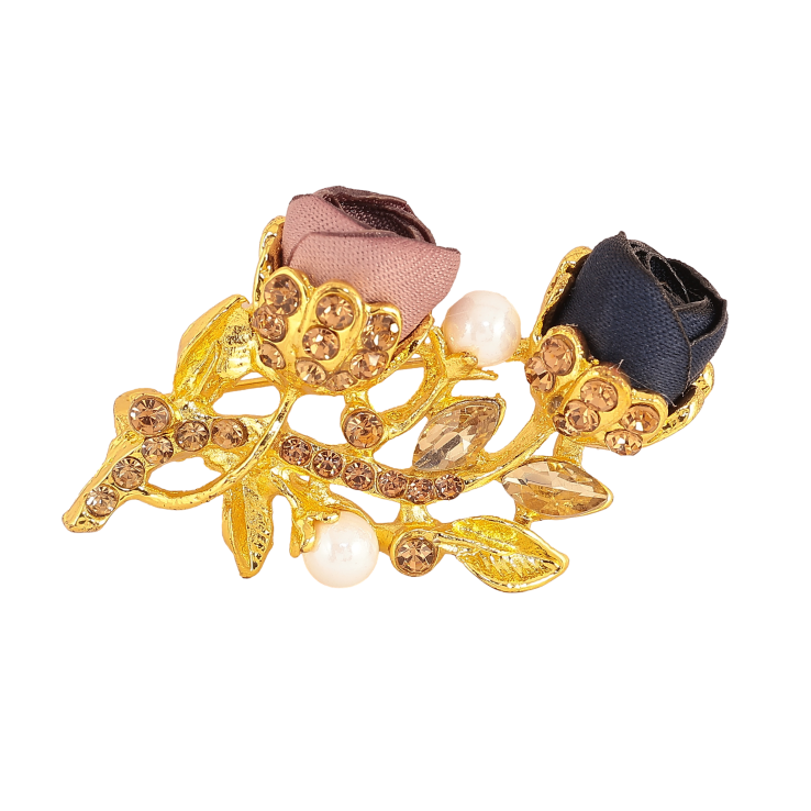 Брошь "Синий и бежевый цветочки" фото №24 Брошь "Синий и бежевый цветочки" фото №24