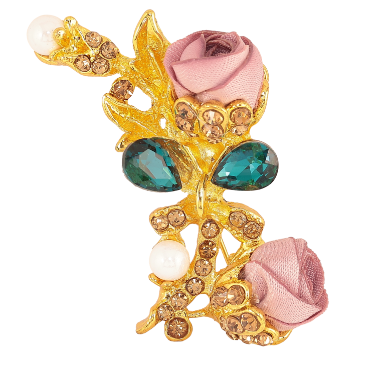 Брошь "Розовые цветочки" фото №2