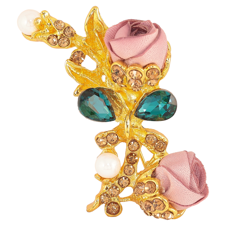 Брошь "Розовые цветочки" фото №1