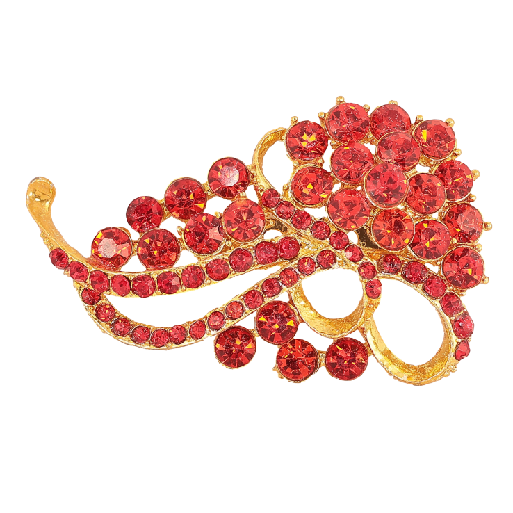 Брошка "Візерунок з червоними стразами" фото №25 Брошка "Візерунок з червоними стразами" фото №25