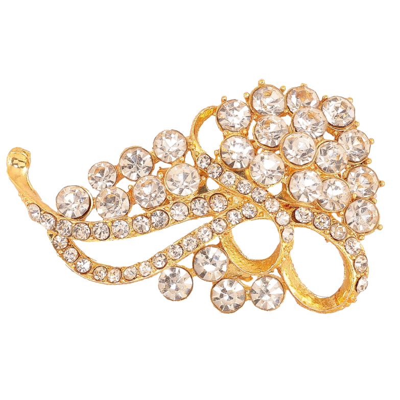 Брошь "Узор со стразами" фото №1