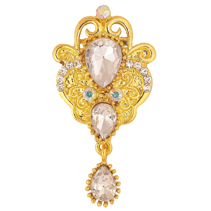 Брошь "Узор со стразами" фото №1