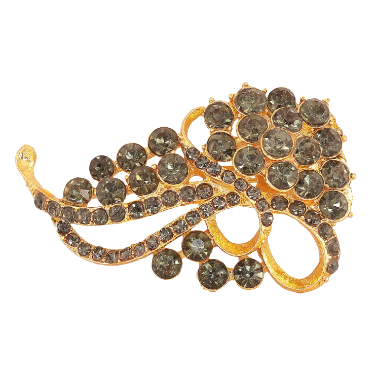 Брошь "Узор с черными стразами" фото №8 Брошь "Узор с черными стразами" фото №8