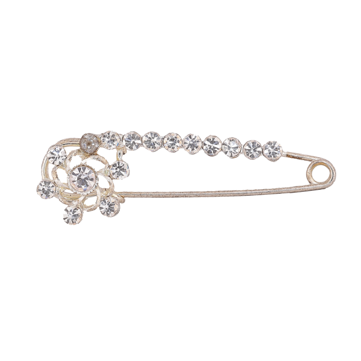 Брошь-булавка "Снежинка со стразами" фото №12