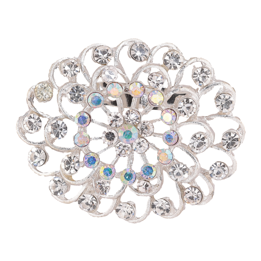 Брошь "Цветок со стразами" фото №1