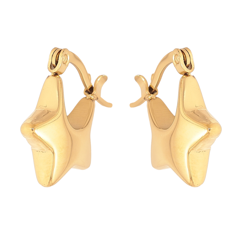 Сережки Нержавіюча сталь замок-шпилька "Зірки" фото №1 Сережки Нержавіюча сталь замок-шпилька "Зірки" фото №1