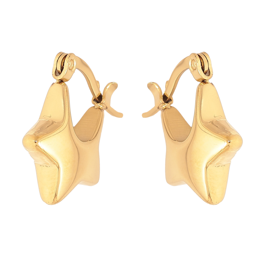 Сережки Нержавіюча сталь замок-шпилька "Зірки" фото №1