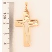 Кулон Xuping колір Позолота 18K "Хрест з вирізом Розп'яття" для ланцюжка до 6мм фото №2