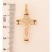 Кулон Xuping колір Позолота 18K "Декоративний Хрест з Розп'яттям" для ланцюжка до 5мм фото №4