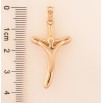 Кулон Xuping колір Позолота 18K "Декоративний Хрест з Розп'яттям" для ланцюжка до 5мм фото №2