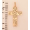 Кулон Xuping колір Позолота 18K "Декоративний Хрест з візерунком з двох сторін" для ланцюжка до 6мм фото №4