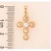 Кулон Xuping колір Позолота 18K "Хрест з кристалом" для ланцюжка до 5мм фото №4