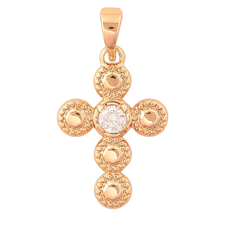 Кулон Xuping колір Позолота 18K "Хрест з кристалом" для ланцюжка до 5мм фото №18 Кулон Xuping колір Позолота 18K "Хрест з кристалом" для ланцюжка до 5мм фото №18