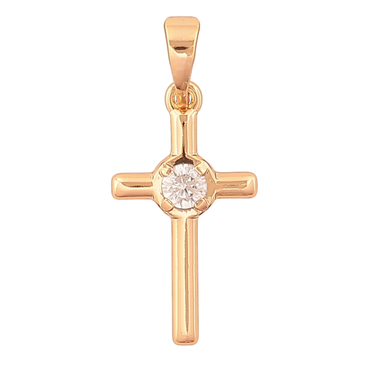 Кулон Xuping колір Позолота 18K "Хрест з кристалом" для ланцюжка до 5мм фото №14 Кулон Xuping колір Позолота 18K "Хрест з кристалом" для ланцюжка до 5мм фото №14
