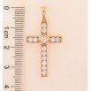 Кулон Xuping колір Позолота 18K "Хрест з кристалами" для ланцюжка до 5мм фото №4