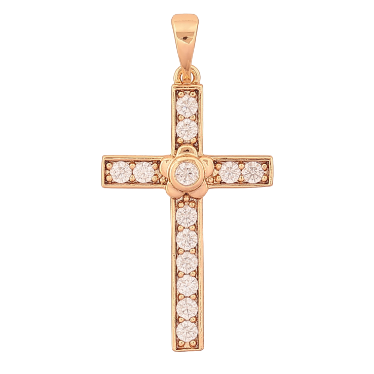 Кулон Xuping колір Позолота 18K "Хрест з кристалами" для ланцюжка до 5мм фото №12 Кулон Xuping колір Позолота 18K "Хрест з кристалами" для ланцюжка до 5мм фото №12