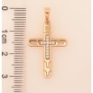 Кулон Xuping колір Позолота 18K "Хрест з кристалами" для ланцюжка до 5мм фото №4