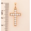 Кулон Xuping колір Позолота 18K "Хрест з кристалами" для ланцюжка до 5мм фото №4