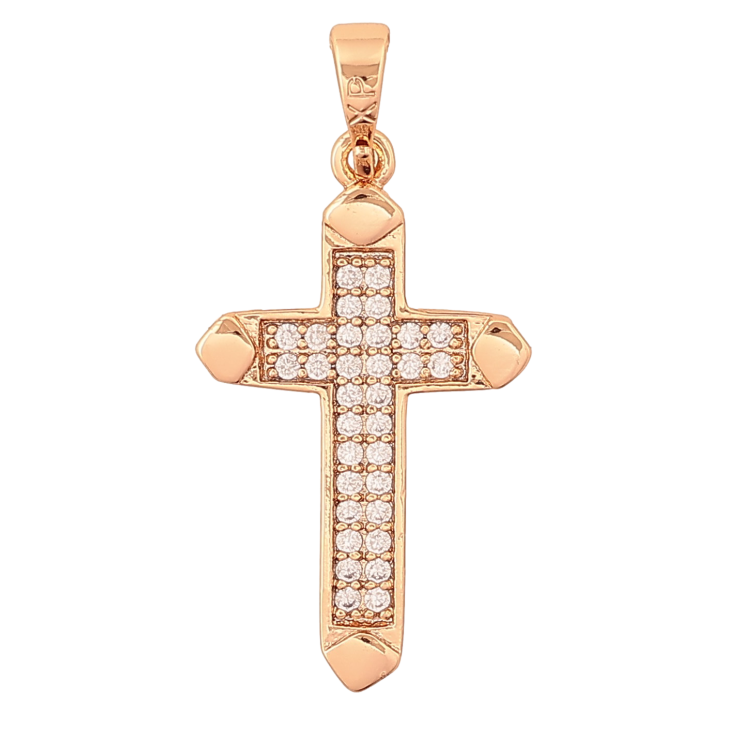 Кулон Xuping колір Позолота 18K "Хрест з кристалами" для ланцюжка до 5мм фото №10