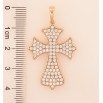 Кулон Xuping колір Позолота 18K "Хрест з кристалами" для ланцюжка до 6мм фото №4