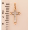 Кулон Xuping колір Позолота 18K "Хрест з інкрустацією кристалами" для ланцюжка до 5мм фото №4