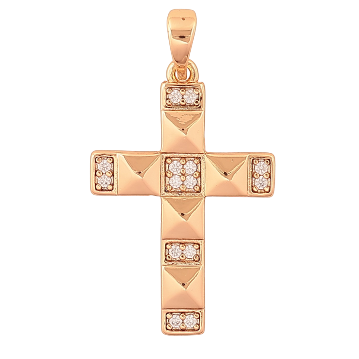 Кулон Xuping колір Позолота 18K "Хрест з цирконієм" для ланцюжка до 5мм фото №8 Кулон Xuping колір Позолота 18K "Хрест з цирконієм" для ланцюжка до 5мм фото №8