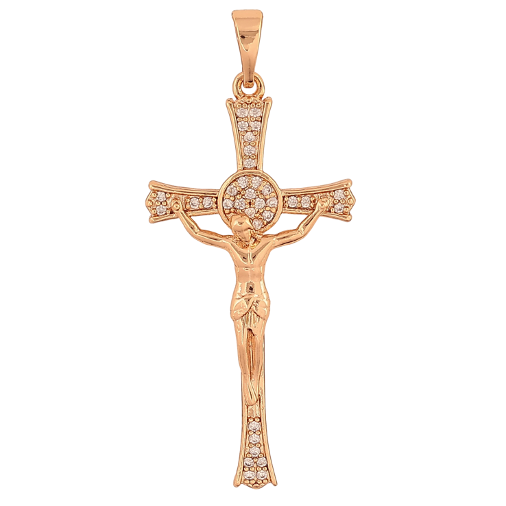 Кулон Xuping колір Позолота 18K "Хрест з Розп'яттям" для ланцюжка до 5мм фото №8
