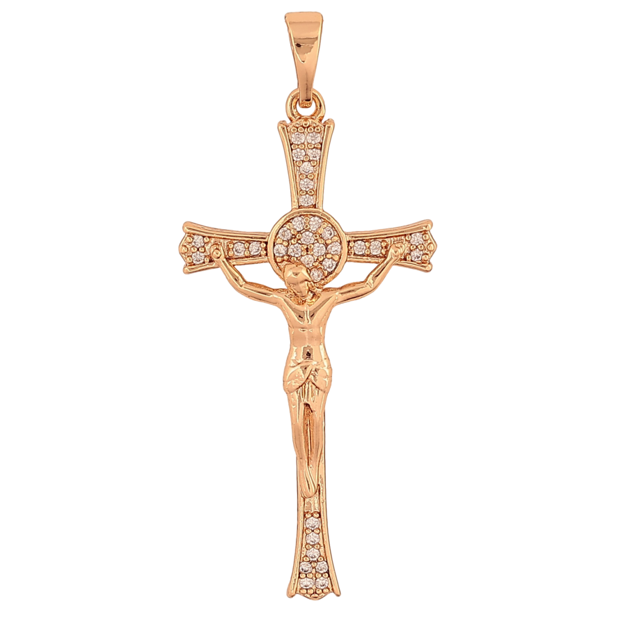Кулон Xuping колір Позолота 18K "Хрест з Розп'яттям" для ланцюжка до 5мм фото №1 Кулон Xuping колір Позолота 18K "Хрест з Розп'яттям" для ланцюжка до 5мм фото №1