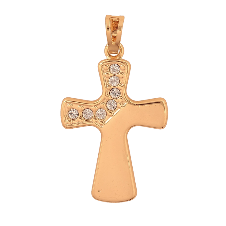 Кулон Xuping колір Позолота 18K "Хрест з кристалами" для ланцюжка до 5мм фото №25 Кулон Xuping колір Позолота 18K "Хрест з кристалами" для ланцюжка до 5мм фото №25