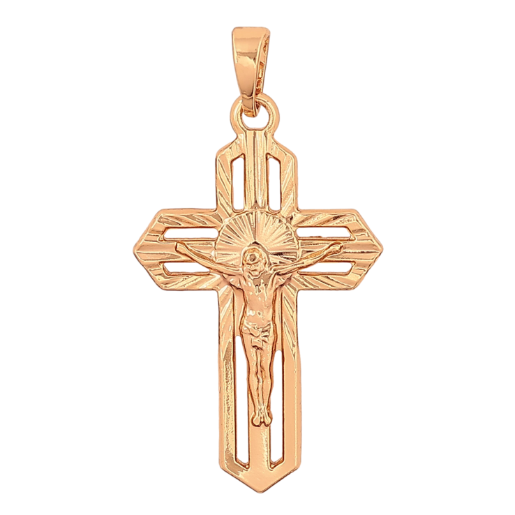Кулон Xuping цвет Позолота 18K "Крест с Распятием" для цепочки до 5мм фото №11