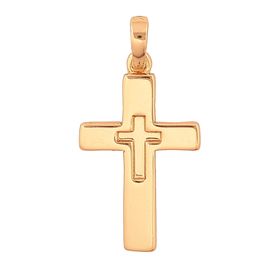 Кулон Xuping колір Позолота 18K "Хрест" для ланцюжка до 5мм фото №1 Кулон Xuping колір Позолота 18K "Хрест" для ланцюжка до 5мм фото №1
