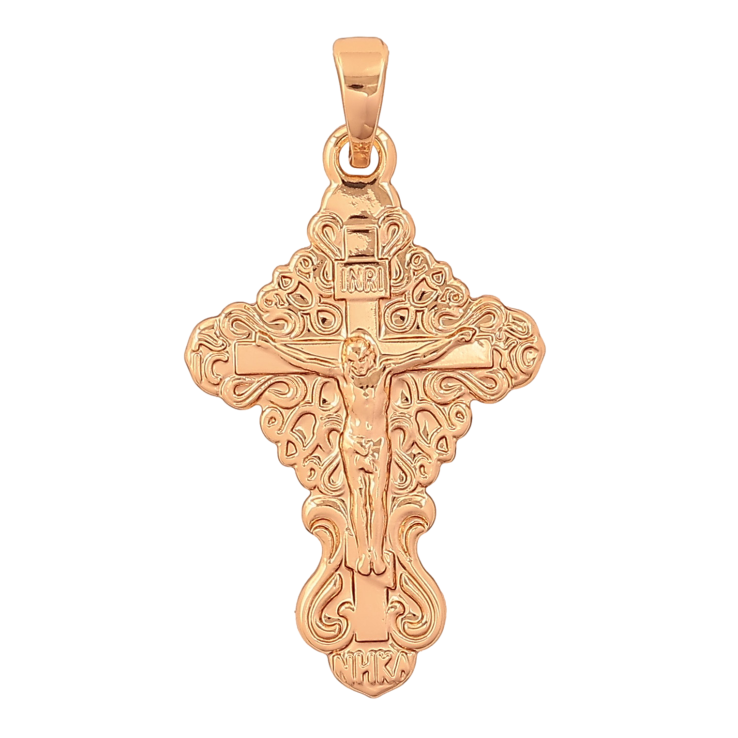 Кулон Xuping цвет Позолота 18K "Крест с Распятием" для цепочки до 5мм фото №22